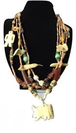 Robert Kaniatobe Rainbow Web Fetish Necklace