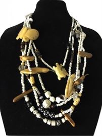 Robert Kaniatobe Rainbow Web Fetish Necklace