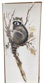 Bryan Wilson Large "Rocky Raccoon" Painting