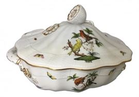 Herend Rothschild Fine Porcelain Large Tureen