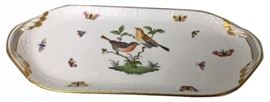 Herend Rothschild Fine Porcelain Sandwich Tray