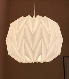 Vintage origami shade hanging light fixture
