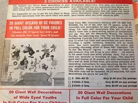 1960's "Off To See The Wizard" giant paper figures