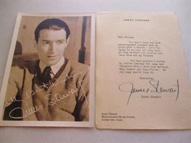 James "Jimmy" Stewart autographed letter with fan photo
