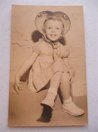 "Baby Sandy" autographed fan postcard