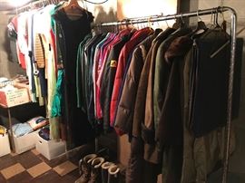 Tons of vintage clothing, many hand made!