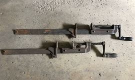 Antique wood working bar clamps