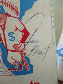 1960's Minnesota Twins autograph fan megaphones.  One has an autograph by Jim Grant