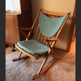 Danish Modern Frank Reenskaug teak rocking chair