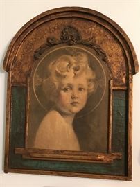 Art Deco Charles B. Chambers "Light of the World" gesso plaque