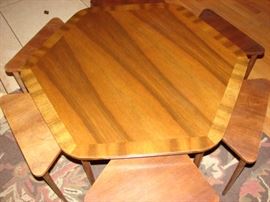 Octagon table with 6 slide tables