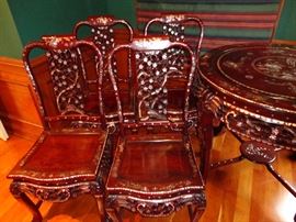mother of pearl 4 chairs