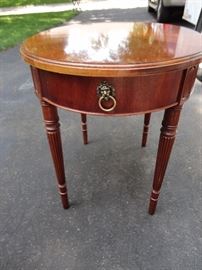 round table with drawer