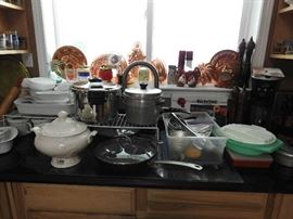 Copper Molds - Electric Tureen - Salt and pepper sets