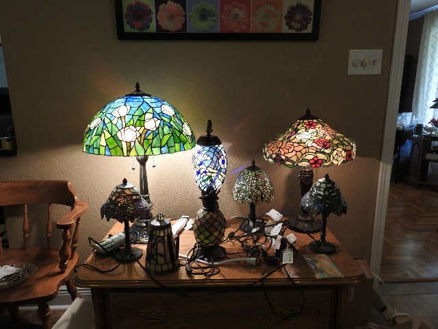 Multiple Stained Glass Lamps