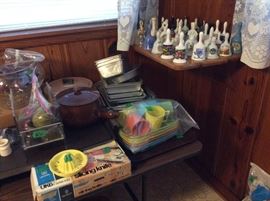 Kitchen items & part of large collection of bells