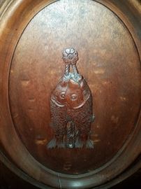 Carved fish door panels