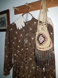 Large selection of vintage ladies, children's, men's and military clothing and related items-hats, purses, gloves, scarfs, hankies