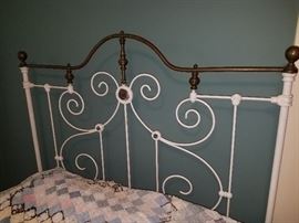 3 different iron beds-1 full, 1 twin and 1 child's