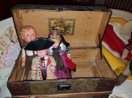 Plus related doll items!! Vintage doll chest