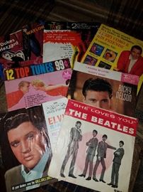 Vintage albums and 45's. The Beatles "She Loves You"
