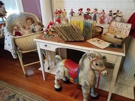 Early 1900's metal child's horse