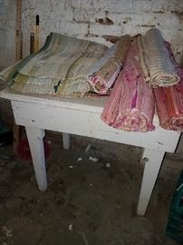 NEW PICS!! Primitive Finds!! Painted table