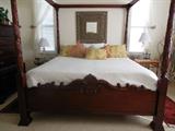 Master Bed (King Size)- Beautiful, amazing, incredible, stop me anytime......
Made in "Indonesia" (Hand carved).
Includes all accessories such as mattress & box, pillows, blanket, etc..
(mattress in good cond.)