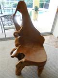 TEAK ROOT CHAIR: Made in "INDONESIA". (Hand carved)