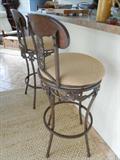 Rod Iron Bar Stools- Like new. (swivel type)