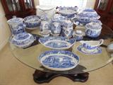 BLUE ITALIAN "SPODE" DINERWARE SERVICE SET- (Made in England)Apprx. 132 pieces...... Buy as set... (Some pieces can be sold seperately)Note: Only a few of the pieces shown in actual picture. Please do not call for inventory of items, simply show up at sale and view in person...