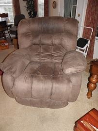 Micro suede recliner
