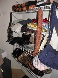 Purses, evening bags, boots