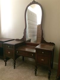 Antique Vanity & Mirror