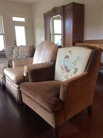 Jessica Charles Side Chair (Brown Velvet)