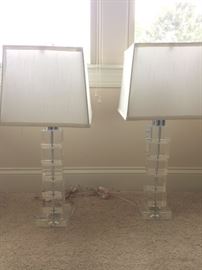 Lucite Lamps (Pair)