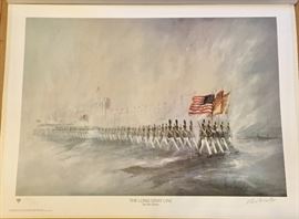 Signed and numbered (#187 of 2337) print of original oil painting by Ben Maile, "The Long Gray Line," purchased from renowned military-art purveyor Vladimir Arts.  This print is available for pre-sale. Call 256-227-3192 for pricing and more information. Price is FIRM, per client.