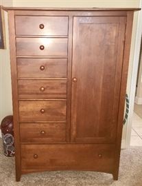 Armoire that matches Mission-style king bedroom suite