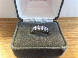 Tanzanite/diamond ring