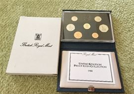 1988 British Royal Mint proof coin collection 