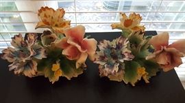 Capodimonte candle holders