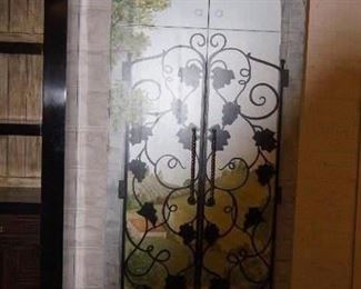 CUSTOM HAND PAINTED STORAGE CABINET