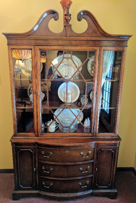 Close-up of China Cabinet (Cherry Wood).  