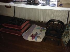 Pillows, Quilt, Child's Potty Chair