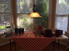 If you can't find a wine glass on this table or something to put sangria in....call for backup....