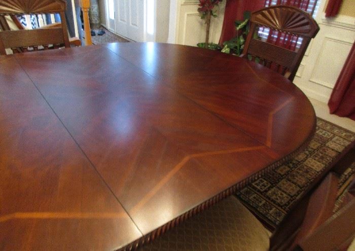 dining room table 74"x 55" includes 20" leaf Haverty