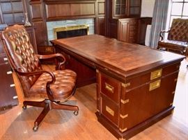 Alex Stuart Designs "Campaign Collection" executive desk and chair