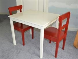 Child-size table and chairs