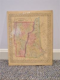 Map of Vermont and New Hampshire