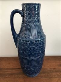 west german pottery pitcher large